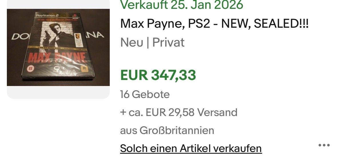 Sony Giochi: PlayStation 2 Max Payne sealed NEU – Nuovo e nell'imballaggio originale da Brütten venduto da Swerman1984 6