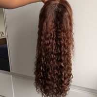 Perücke dunkelbraune Farbe echtes menschliches Haar