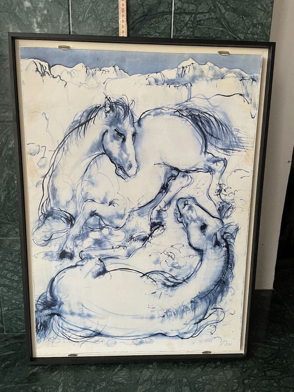 Grafiken & Lithographien: Hans Erni Céramique Rastendes Pferdepaar – Gebraucht aus Vallamand von Bricbracbroc82 6