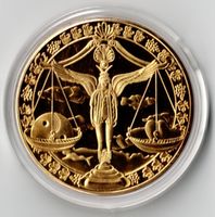 Waage_Sternzeichen _Goldig_Medaile in Schutzkapsel