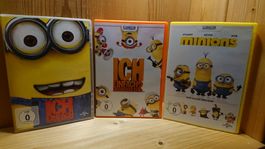 ICH EINFACH UNVERBESSERLICH 1 und 2 und MINIONS auf DVD