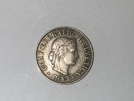 Pièce de 5 centimes 1943, bon état, à saisir!