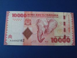 Tansania 10000 Shilling Banknote - Top Zustand! Selten, Neu