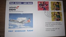 Swissair first sxheduled flight 30.04.1991