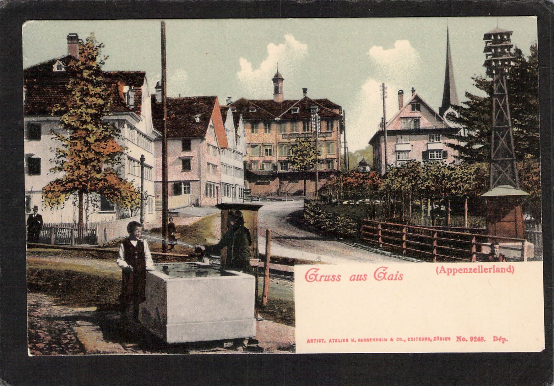 Cartoline postali: Gruss aus Gais AR , ca 1910 – Usato da Reichenburg venduto da Pipo-67