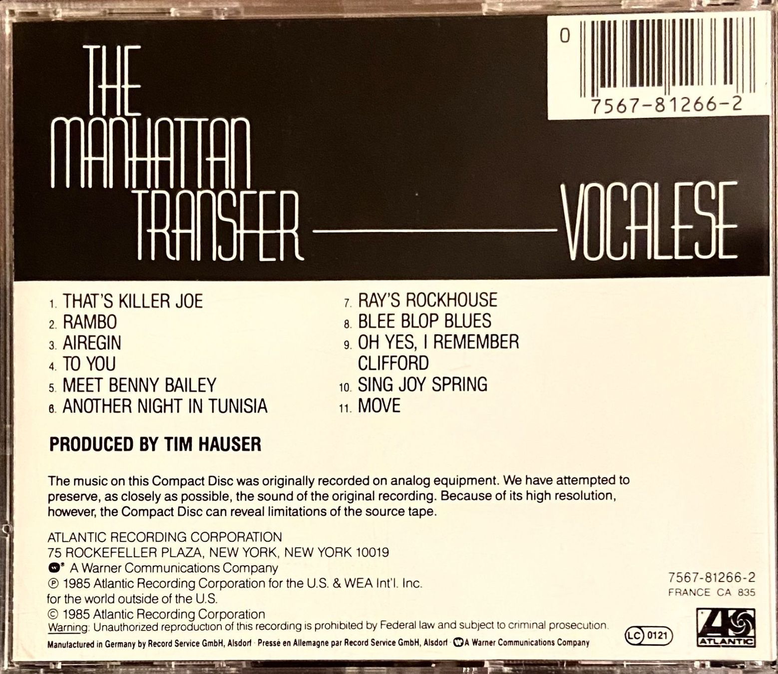 CDs: The Manhattan Transfer CD Vocalese – D'occasion à Luzern par Lycka 1