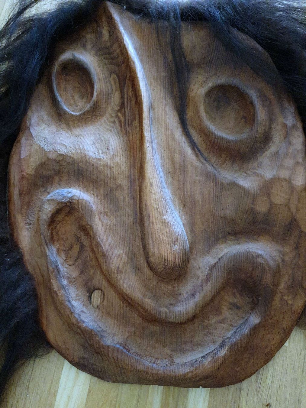 Sonstige Antiquitäten & Kunst: alte Walliser Maske 34 cm hoch 27 cm breit – Gebraucht aus Nürensdorf von Quietschentchen 2