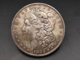 1883-o Morgan Silber Dollar mit Patina