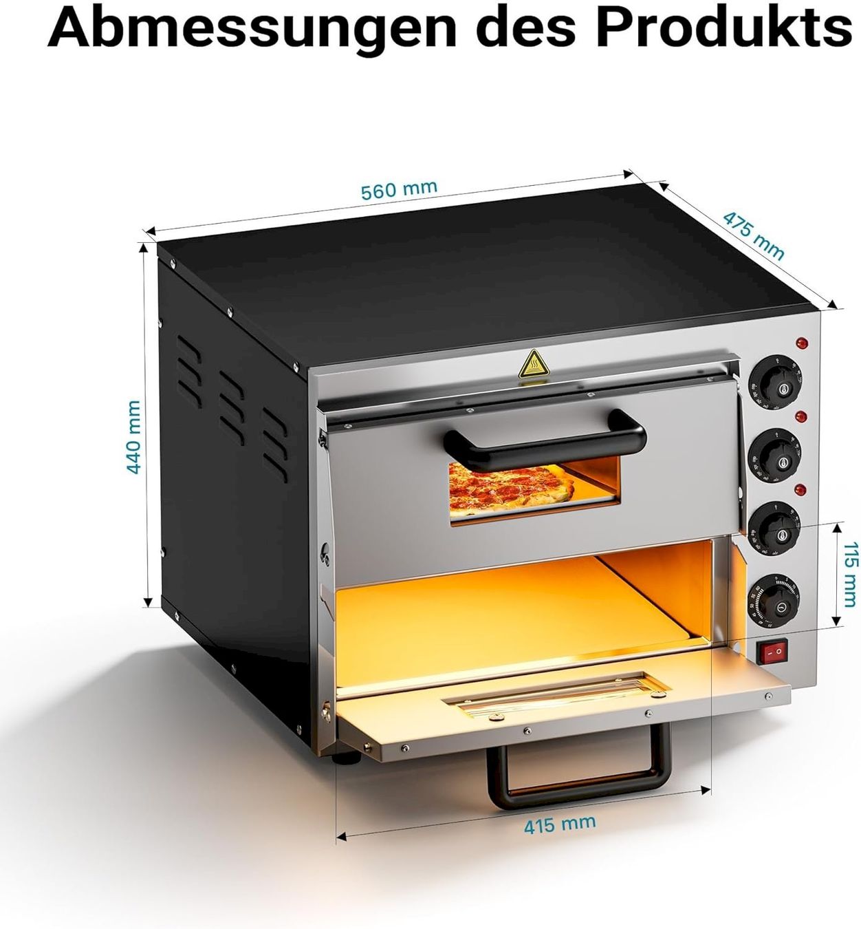 Forni: WilTec 2-Etagen Pizza-Backofen 3000W – Nuovo e nell'imballaggio originale da Bottighofen venduto da zaap 2