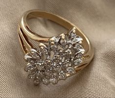 Cluster Diamant Ring 585