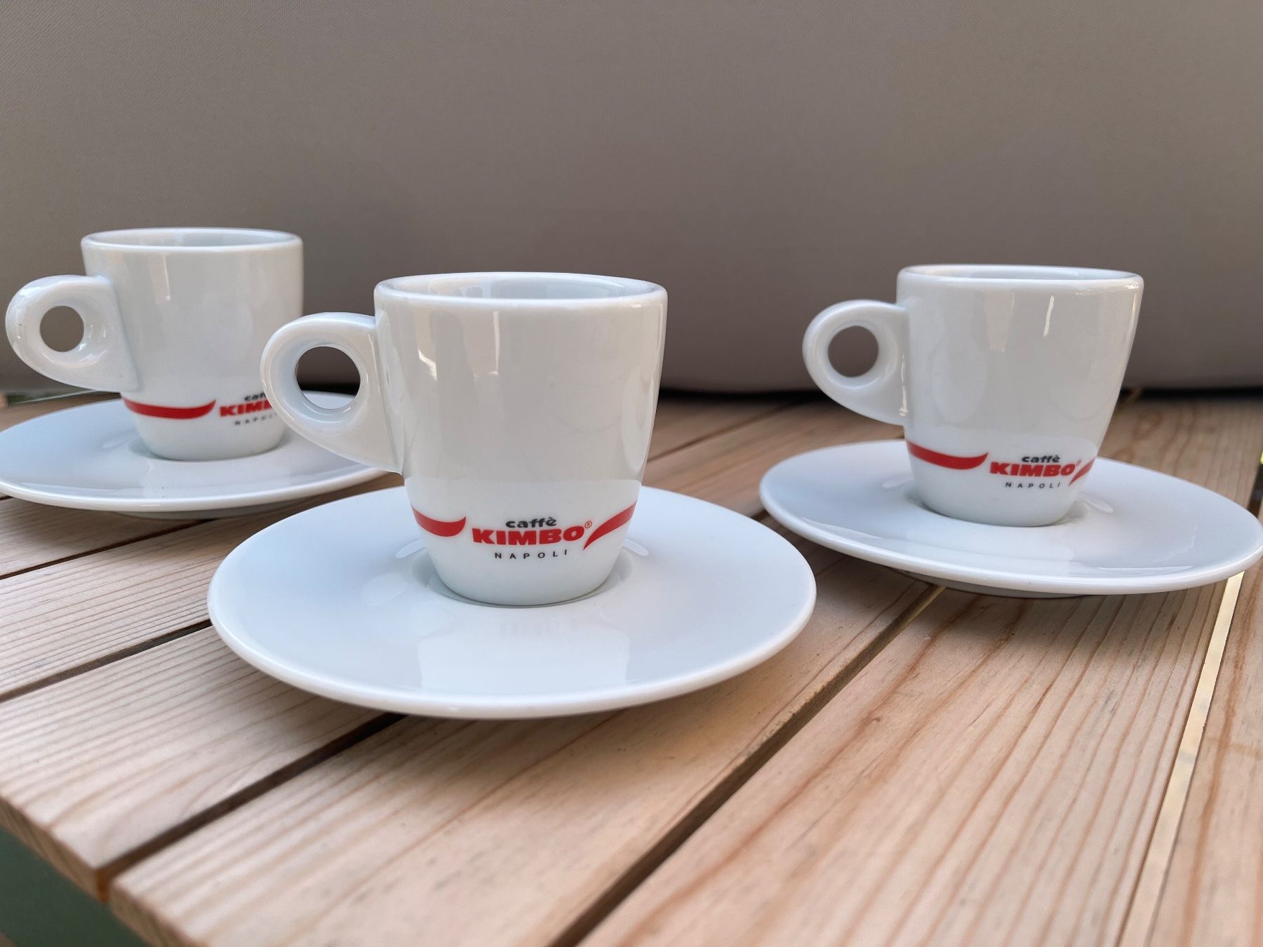 Tassen: Espressotassen mit Unterteller Caffè Kimbo Napoli – Gebraucht aus Benken SG von micksim