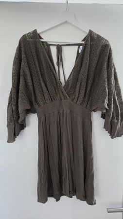 LASCANA Sommerkleid Gr. 38 Khaki, luftig, leicht, Boho
