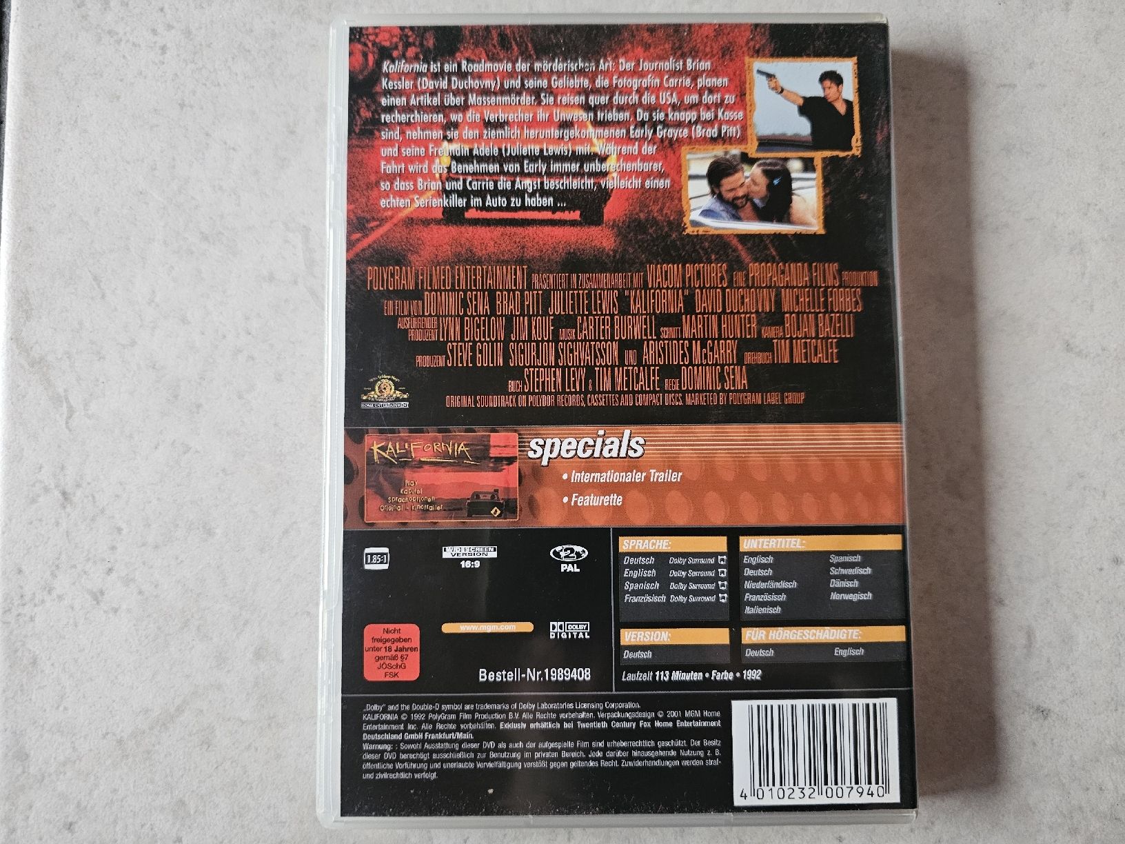 Tutti i DVDs: Kalifornia   (Brad Pitt) – Usato da Schneisingen venduto da backstore24 1
