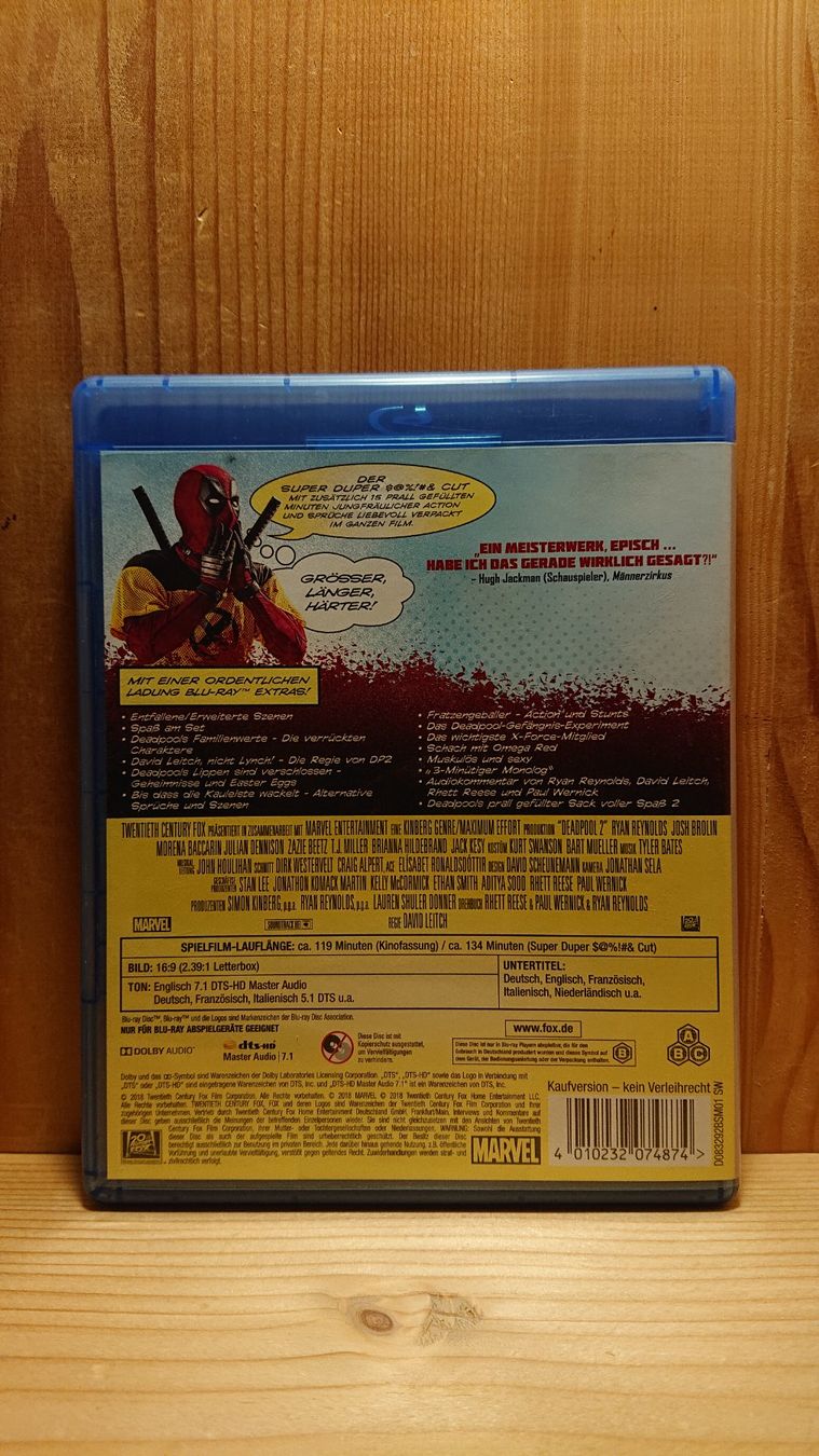 Alle DVDs: DEADPOOL 1 und 2 auf Blu-Ray mit Ryan Reynolds – Gebraucht aus Wilderswil von Exebub 4