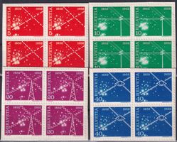1952, Jubiläum Nachrichtenwesen 309-312 Viererblöcke */**