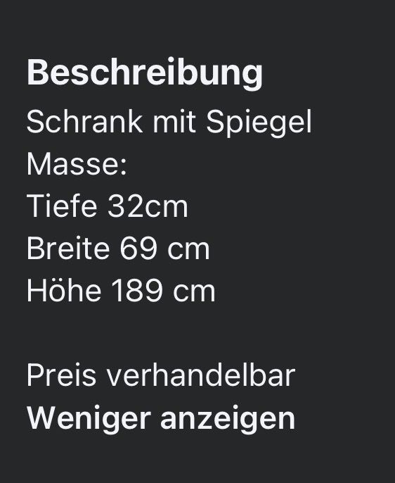 Schränke: Spiegelschrank – Gebraucht aus Wetzikon ZH von val_g8c6 2