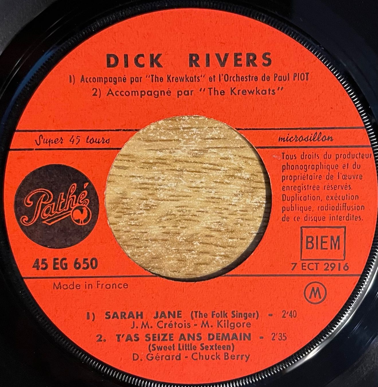 Schallplatten: DICK RIVERS - L'EFFET QUE TU ME FAIS – Gebraucht aus Bussigny von vinyl-pas-cher 3