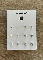MANOR Ohrstecker Set, 6 Paar, NEU, Silberoptik - TOP! 🤍