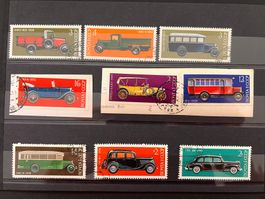 Lot mit Auto-Briefmarken ganze Welt  (R382)