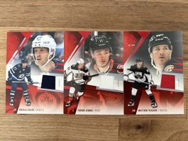 3 x Game Jersey Card / Ehlers / Zegras / Tkachuk