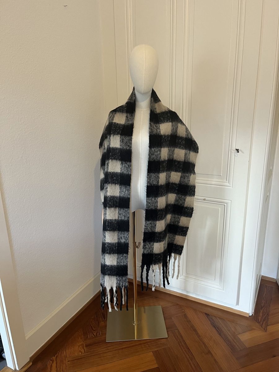 Zara Foulard & Sciarpe: Zara Scarf, Black and Beige, Checkered Pattern, Winter – Nuovo (secondo la descrizione) da Mies venduto da nic_yk5d 2