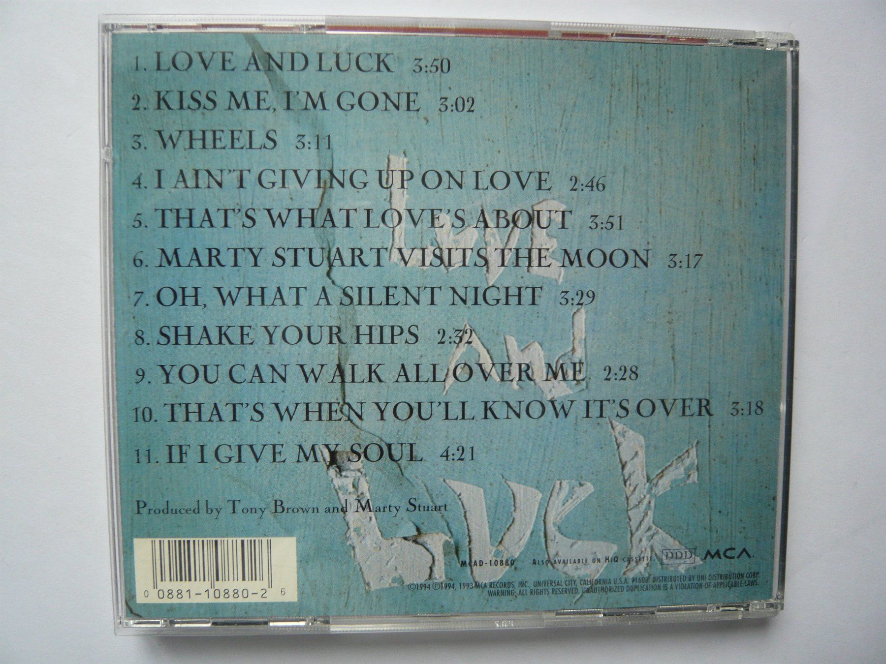 CD: MARTY STUART Love I And I Luck – Usato da Winterthur venduto da Cajun 1