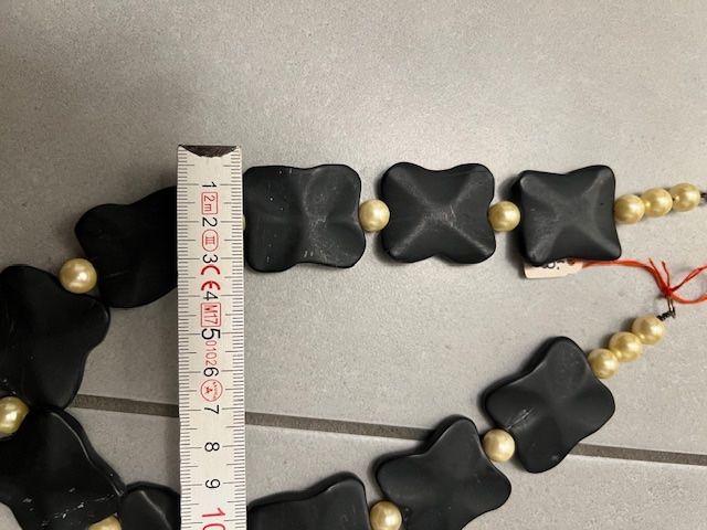 Onyx Catenine: Schöne Kette, Onyx mit Perlen 925 silber Verschluss – Usato da Neerach venduto da romiping 3