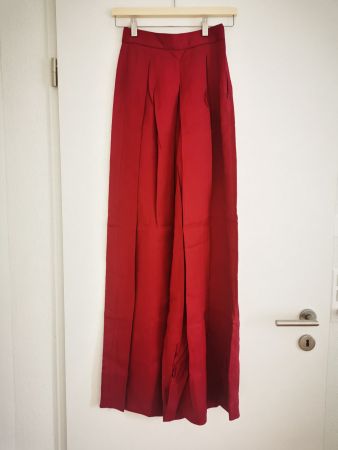MassimoDutti ViscoseHose WideLeg Bordeaux Grösse34 neuwertig