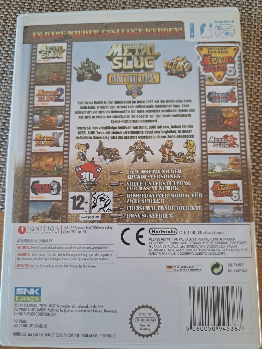 Nintendo Giochi: Metal Slug Anthology Wii – Usato da Zürich venduto da Mr.Heli 1