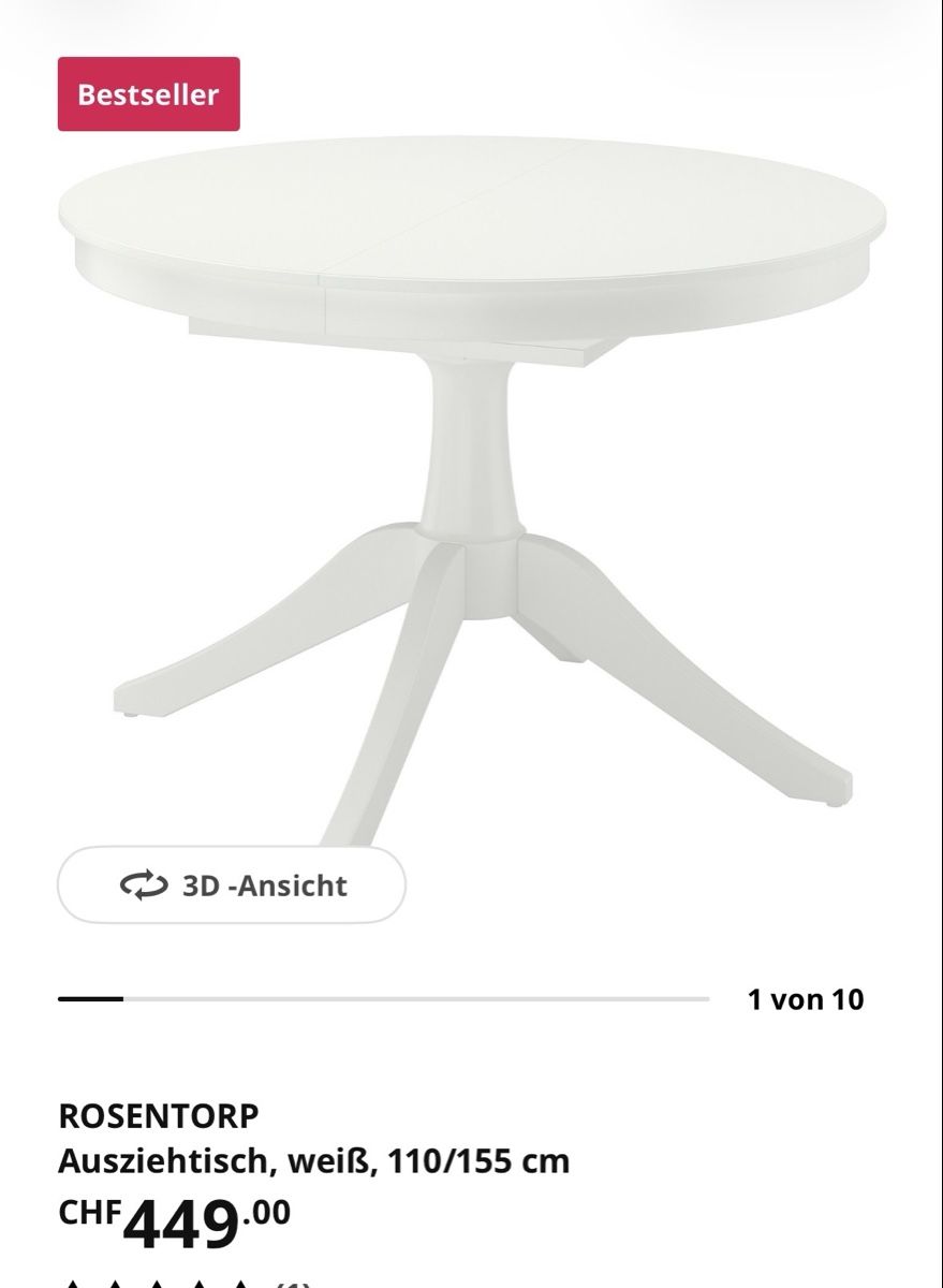 Ikea Tavoli: Ikea Rosentorp Tisch - NEU – Nuovo (secondo la descrizione) da Winterthur venduto da jackyxyz 1