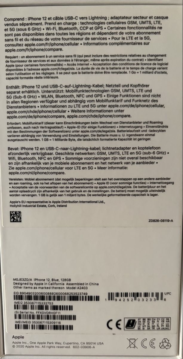 Apple Telefoni cellulari / Smartphones: iPhone 12 128GB Blau mit Ladekabel und Hülle – Usato da Wallisellen venduto da patimann 1