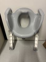 Toilettentrainer für Kinder grau höhenverstellbar mit Stufe