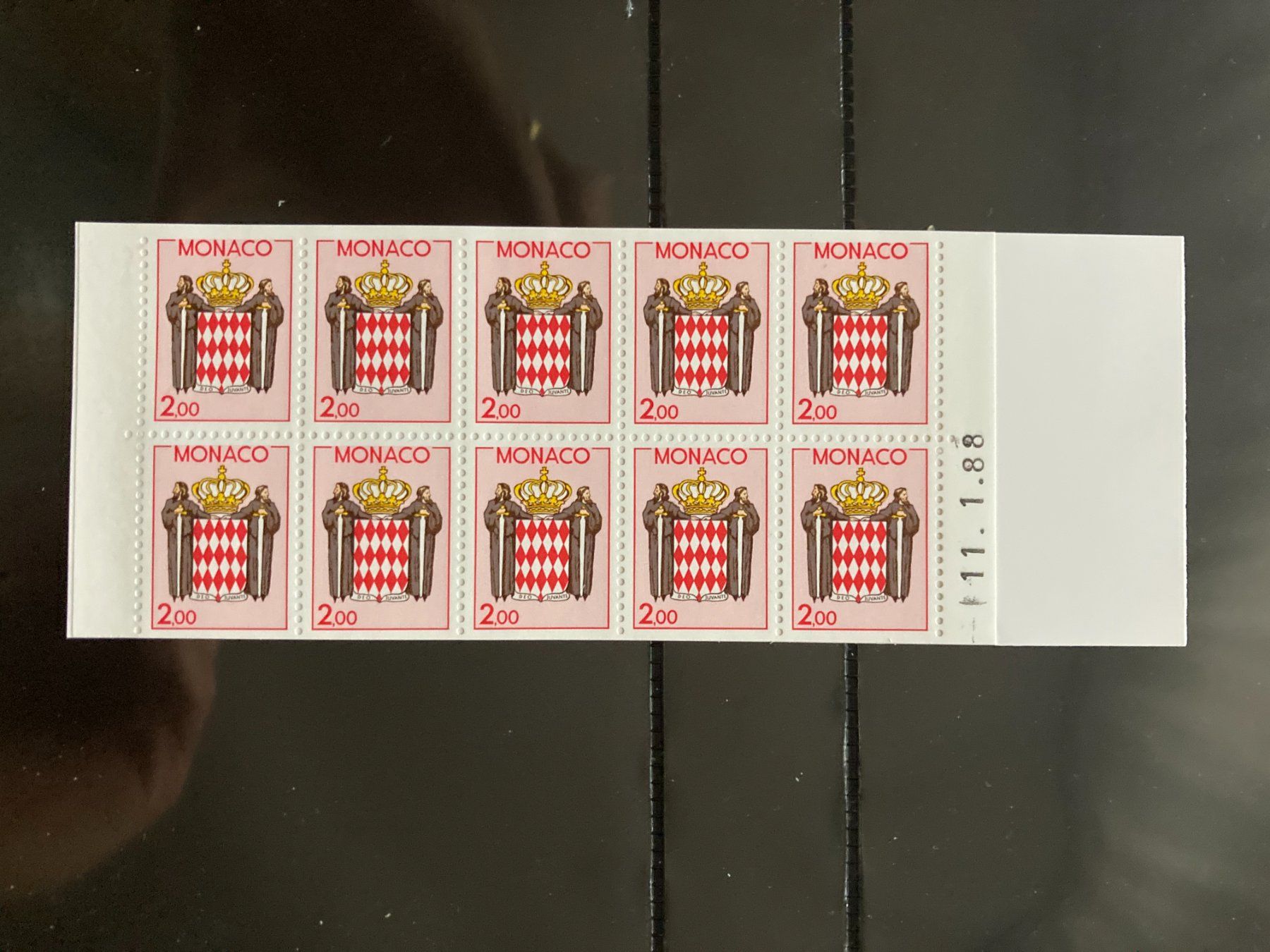 Alle Briefmarken: Monaco 1988 Markenheftchen 10x2F Landeswappen postfrisch – Neu (gemäss Beschreibung) aus Winterthur von schnueps