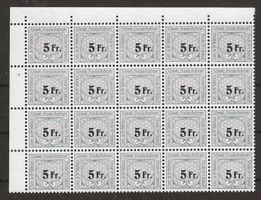 1940 : Eisenbahnmarke Nr. 68x , 20 Stk. ** KP 560.--