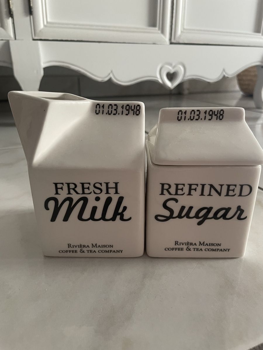Riviera Maison Zuccheriere: Zuckerdose und Milchkänchen – Nuovo (secondo la descrizione) da Amriswil venduto da einkaufverkauf