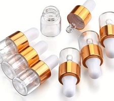 10x Mini Glasfläschchen mit Pipette, 2 ml - Neuwertig