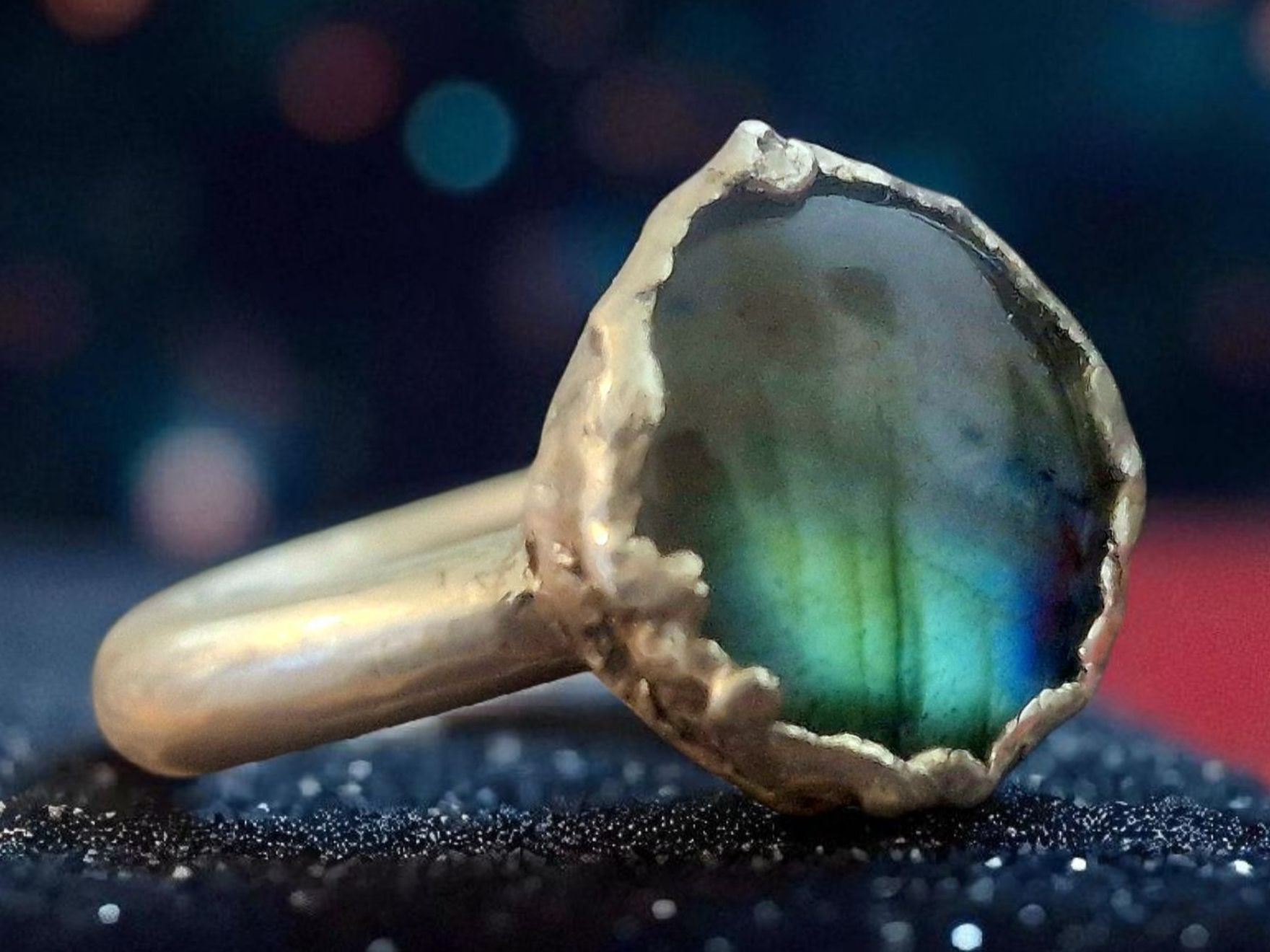Bagues: Statement-Ring Silber 960 mit Labradorit – Neuf avec emballage d'origine à Aarau par Schmuckhoehle_MD 2
