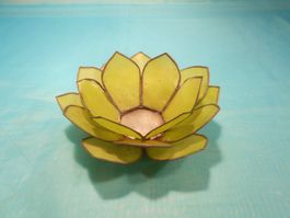 Teelicht Lotusblume hellgrün