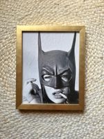 Bild mit Rahmen Batwoman/Batman Maske 23 x 28cm