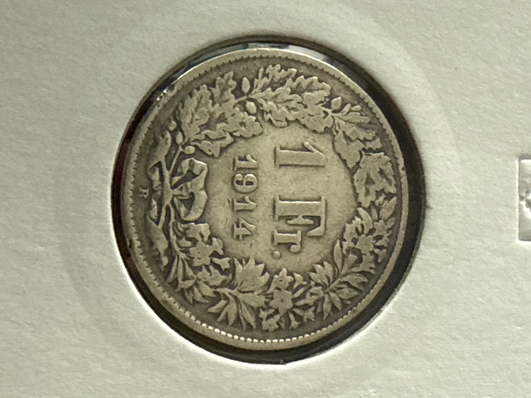 Tutti le monete: Swiss 1 franc 1914 Silver Coin – Usato da Pully venduto da ta571 1