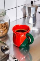 DOIY Tasse Rose Design Keramik rot grün NEU!