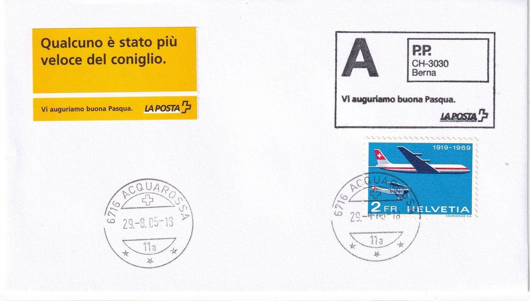 Tous les timbres: 2 buste con francobollo speciale e timbro ACQUAROSSA – Neuf (Voir description) à Castione par Rx-stamps 1