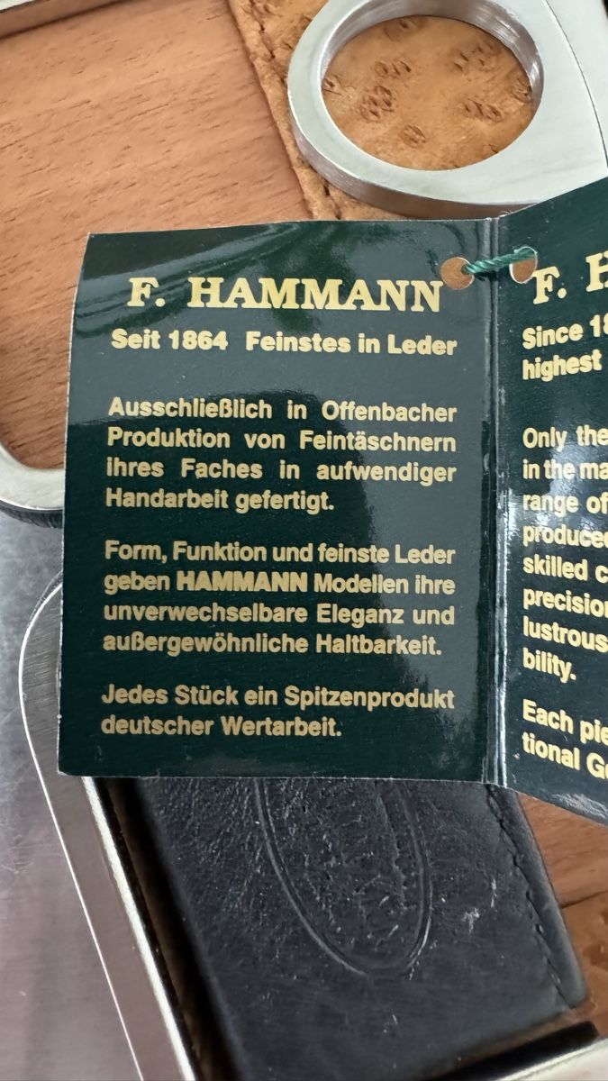 Altri Prodotti per fumatori: F.Hammann Zigarren Etui mit Cutter, neuwertig – Nuovo e nell'imballaggio originale da Oberrieden venduto da Bergsteiger67 4