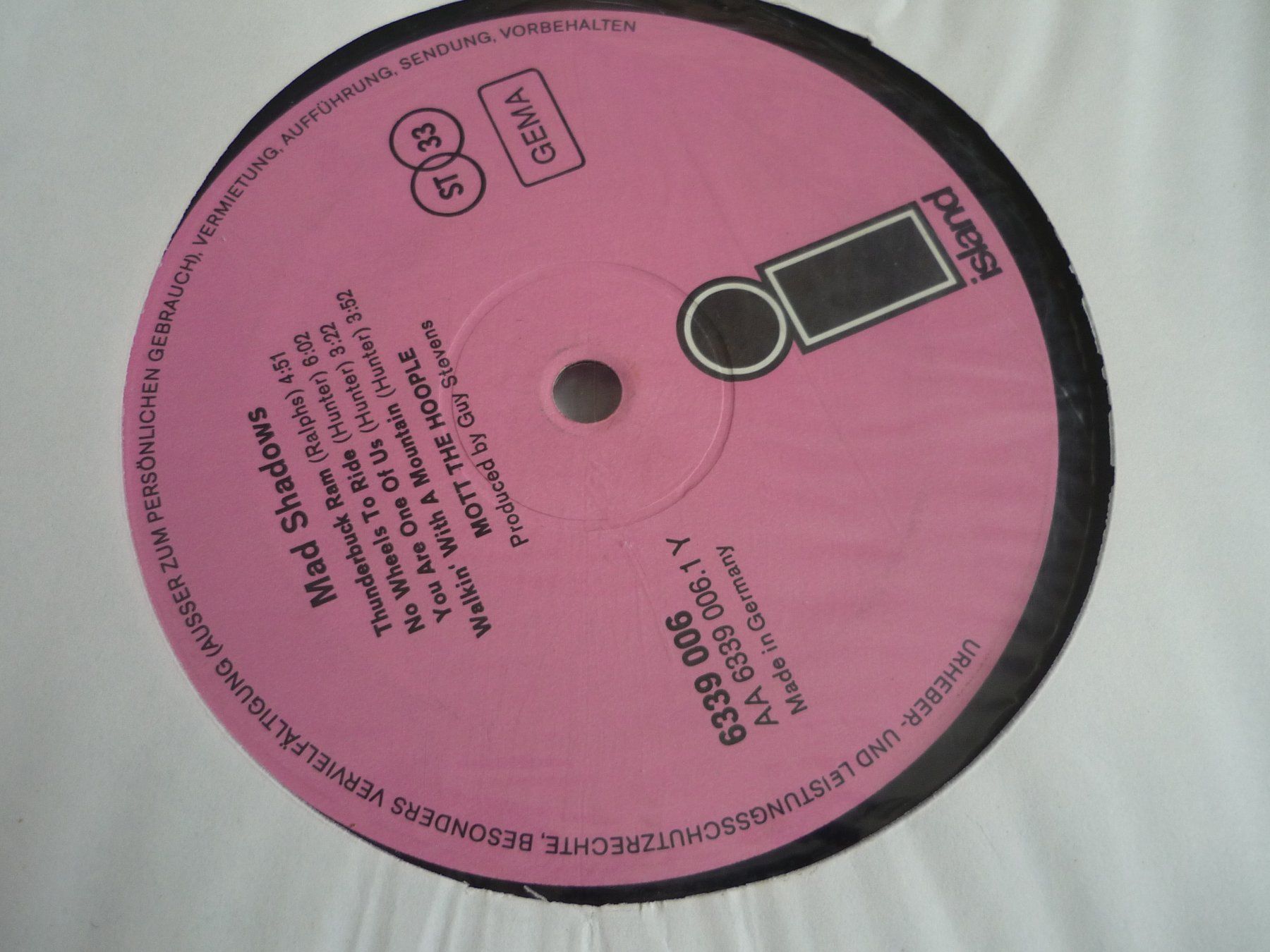 Schallplatten: LP Mott the Hoople - Mad Shadows - Vinyl – Gebraucht aus Beringen von Flatretriever 3