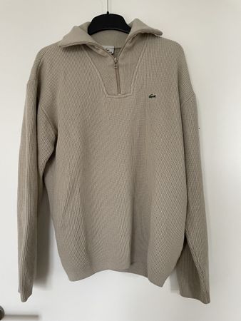 Lacoste Herrenpullover, beige Vintage 90er Winter