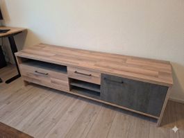 TV-Möbel / Lowboard Holz-Optik mit Stauraum, Top Zustand