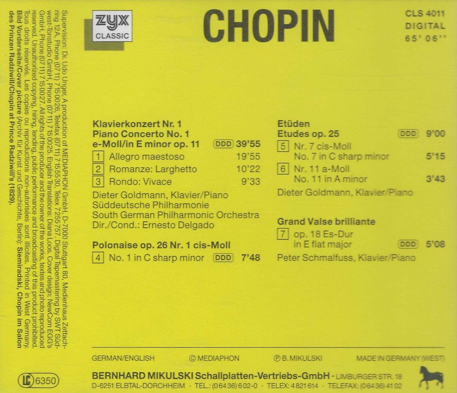 CD: Chopin - Klavierkonzert Nr. 1 – Usato da Hombrechtikon venduto da Luetzelsee 1