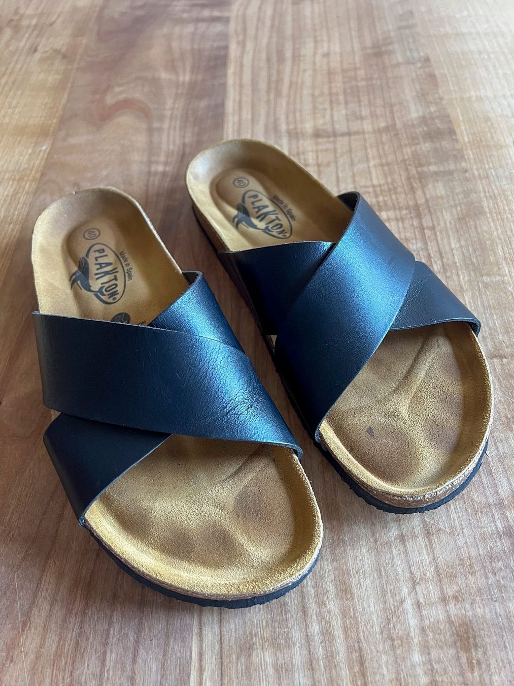 Damenschuhe: Plakton Sandalen, schwarz, Grösse 40/41 – Gebraucht aus Winterthur von Ael_