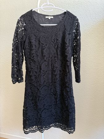 Robe noire dentelle Happy Holly, t.36/S