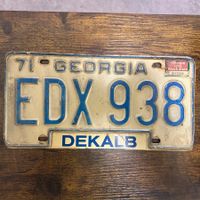 🇺🇸 1971 Vintage U.S. Autoschild - Georgia EDX 938